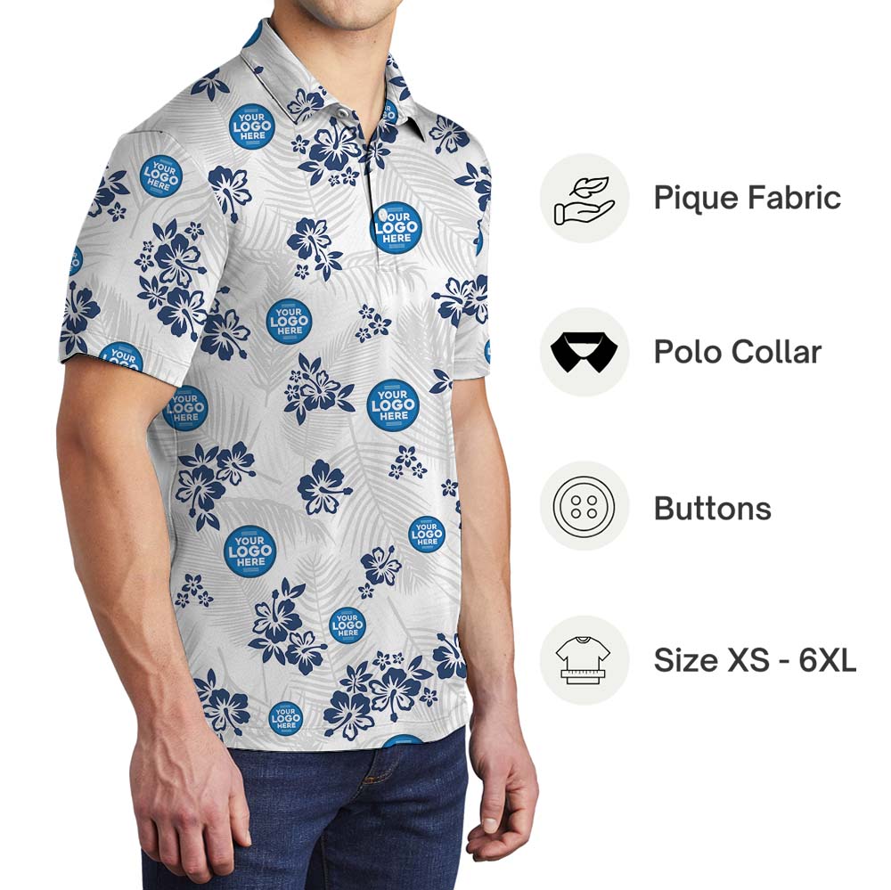 Beach Vibes Custom Logo Polo Shirt For Group