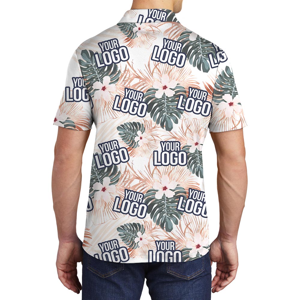 Your Team Logo Performance Polo Shirt Tropical