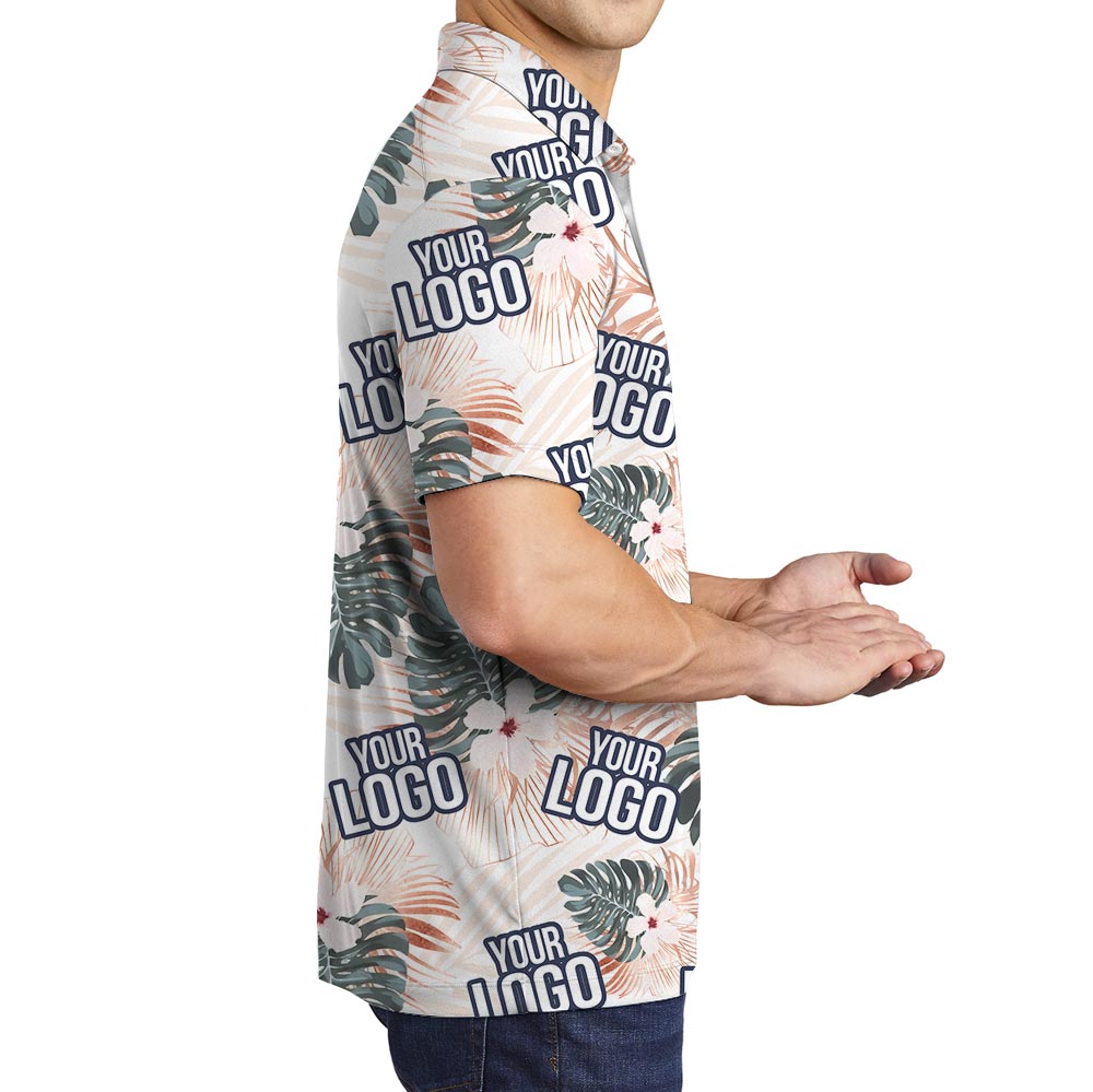 Your Team Logo Performance Polo Shirt Tropical