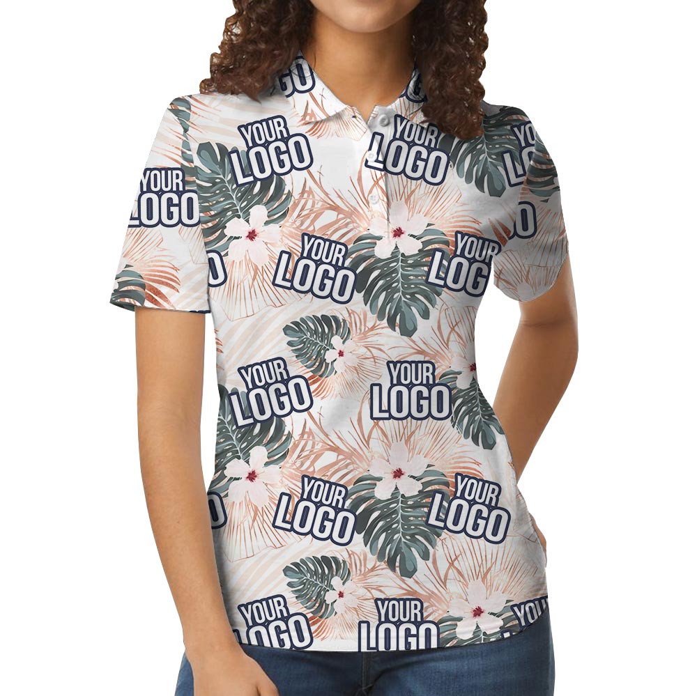 Your Team Logo Performance Polo Shirt Tropical