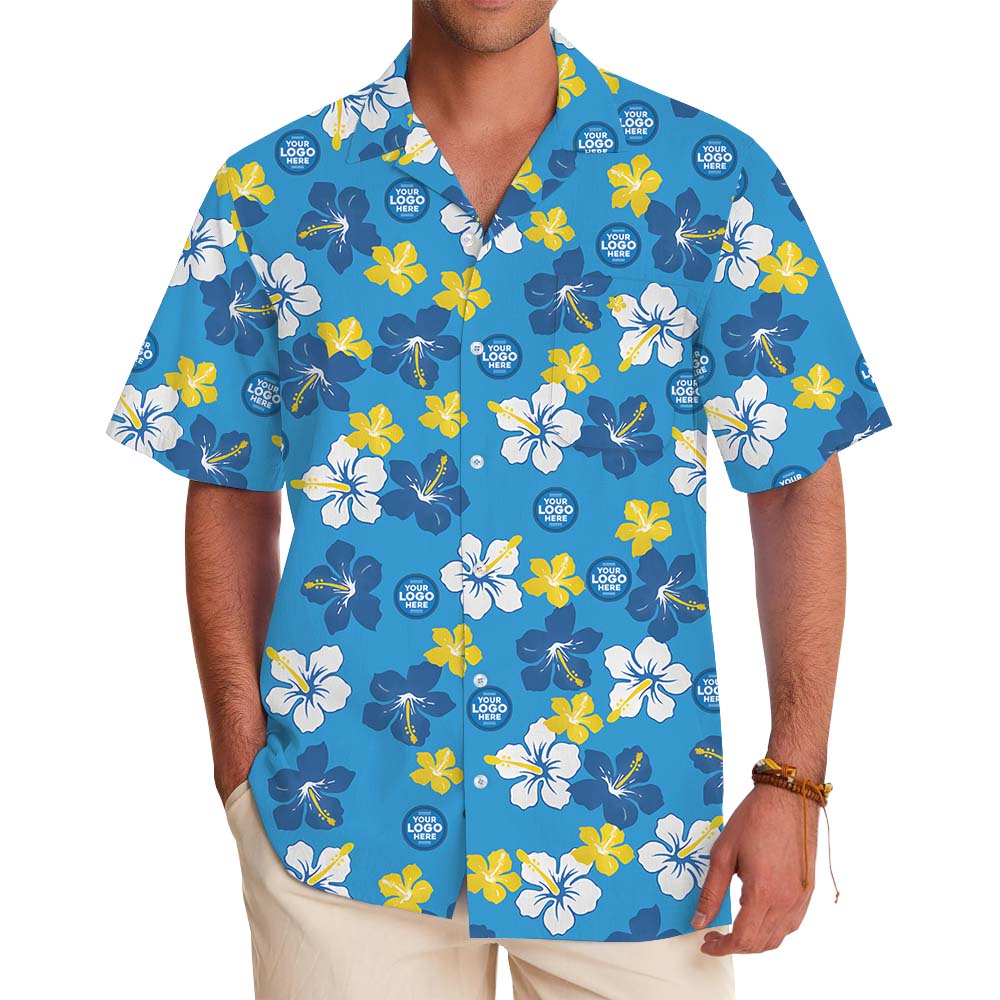Custom Logo And Face Hawaiian Shirt With Floral Print - variant image 1