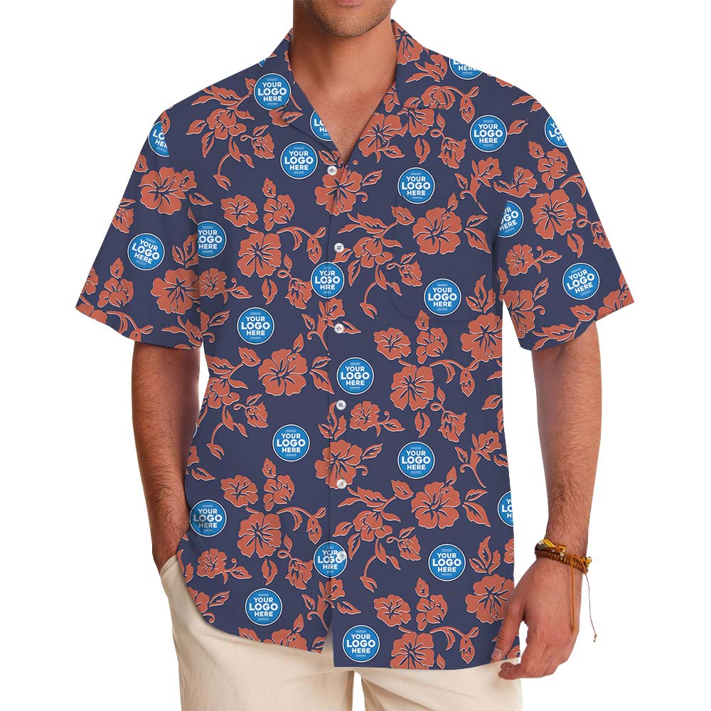 Vintage Floral Hawaiian Shirt With Logo Or Face - variant image 1