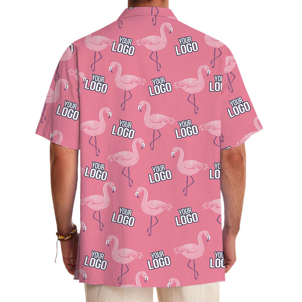 Pink Flamingo Hawaiian Shirt Custom Logo Bulk Order