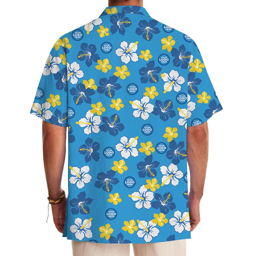 Custom Logo And Face Hawaiian Shirt With Floral Print