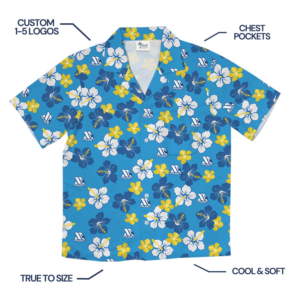 Custom Logo And Face Hawaiian Shirt With Floral Print