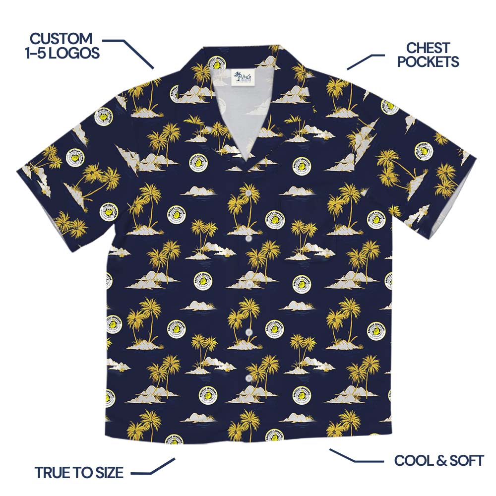 Palm Tree Custom Multiple Logo Hawaiian Shirt
