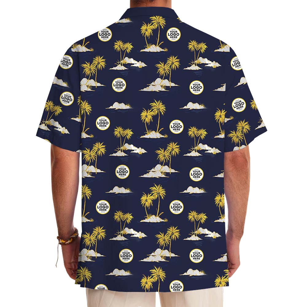 Palm Tree Custom Multiple Logo Hawaiian Shirt