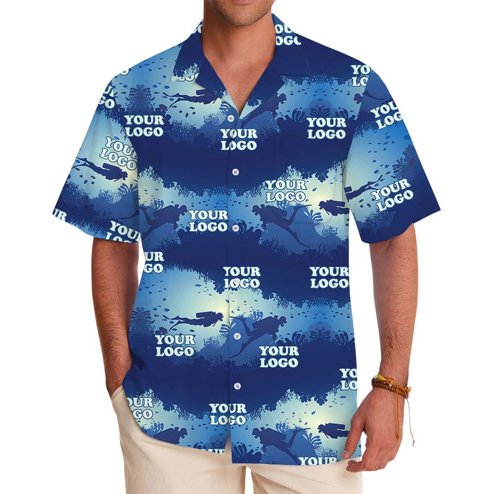 Custom Logo Scuba Diving Club Hawaiian Shirt - variant image 1