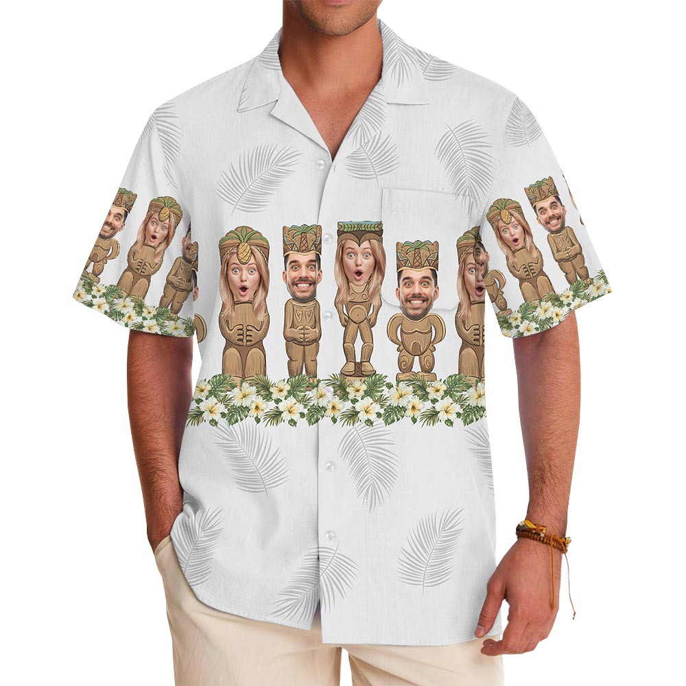 Funny Custom Face Tiki Cultural Heritage Hawaiian Shirt - variant image 1