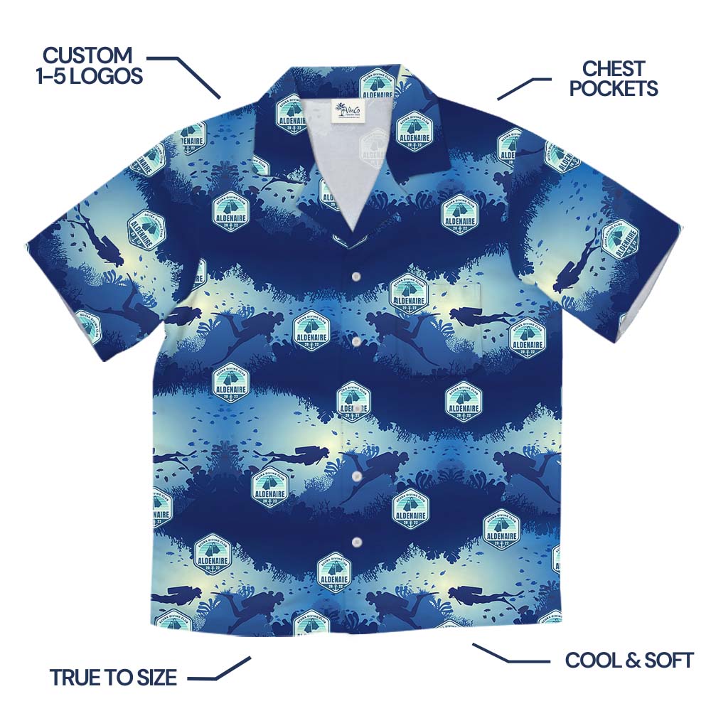 Custom Logo Scuba Diving Club Hawaiian Shirt