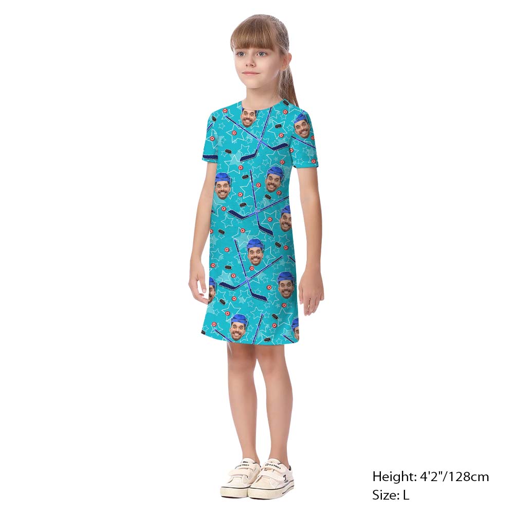 Custom Face Hockey Family Matching Hawaiian Outfits