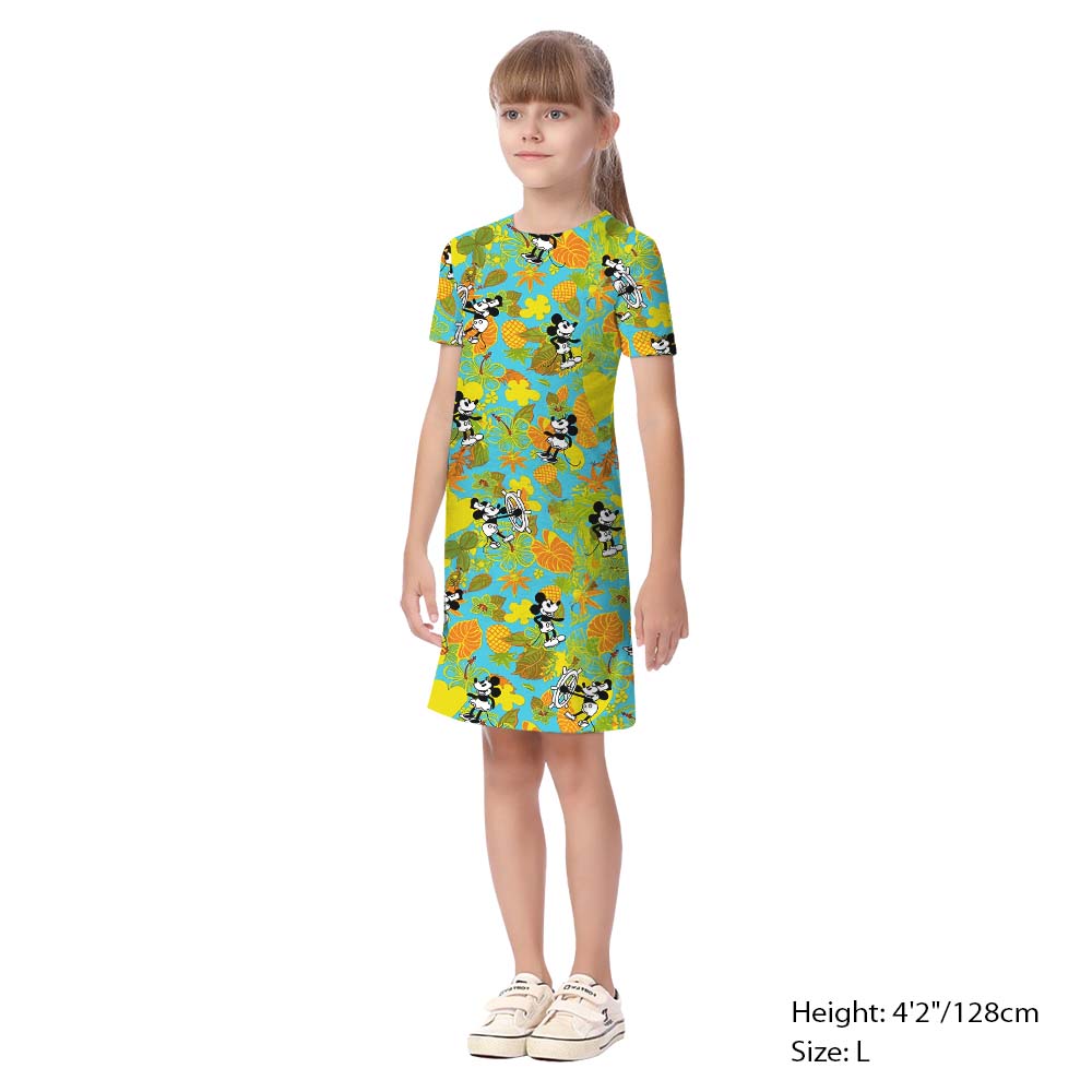 Tropical Vibes Family Hawaiian Outfits With Steamboat Willie Mouse