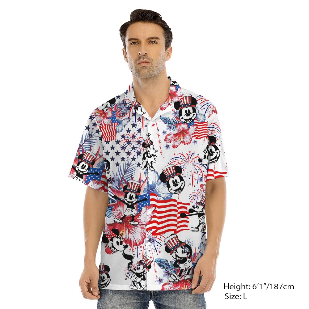 4th Of July Matching Family Hawaiian Outfit Steamboat Willie Mouse