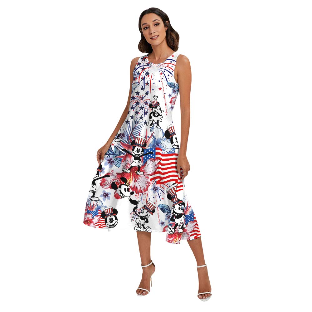 4th Of July Matching Family Hawaiian Outfit Steamboat Willie Mouse