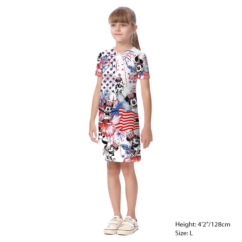 4th Of July Matching Family Hawaiian Outfit Steamboat Willie Mouse