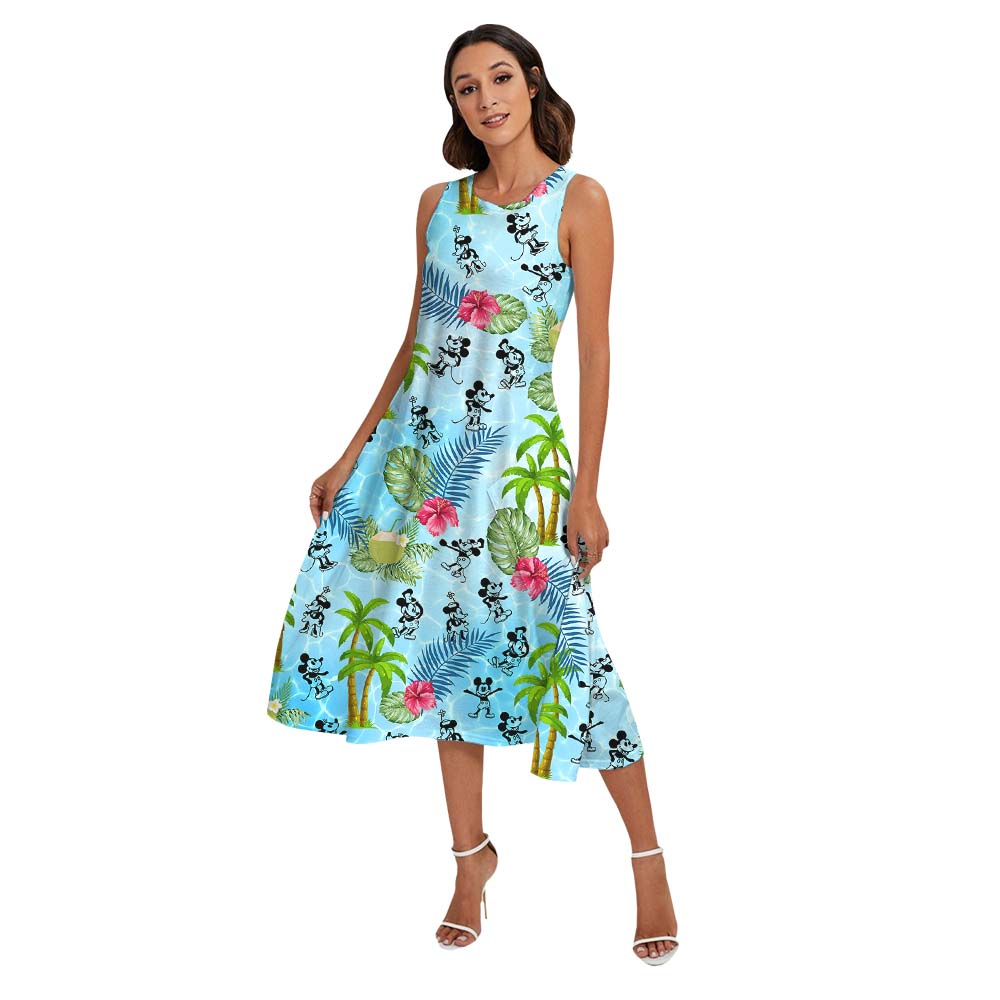 Steamboat Willie Mickey Hawaiian Matching Outfit For Beach Vacation