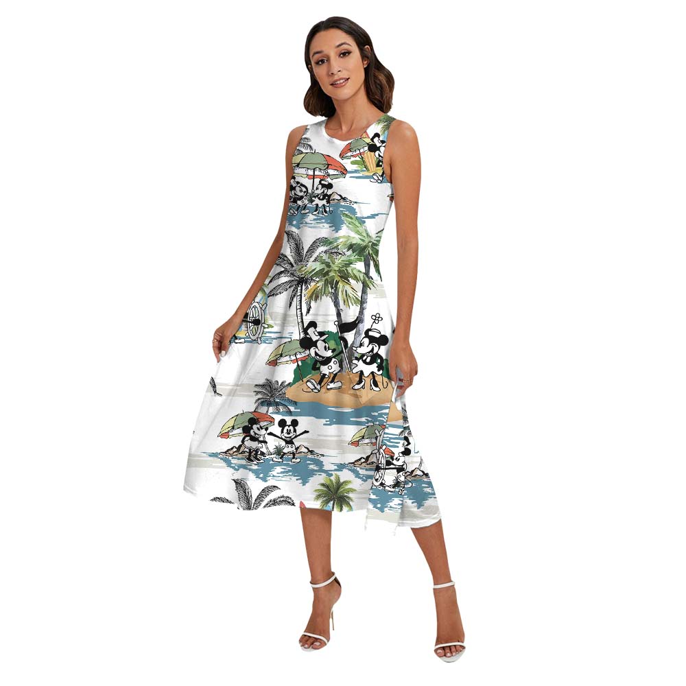 Island Vibe Steamboat Willie Matching Family Hawaiian Outfits