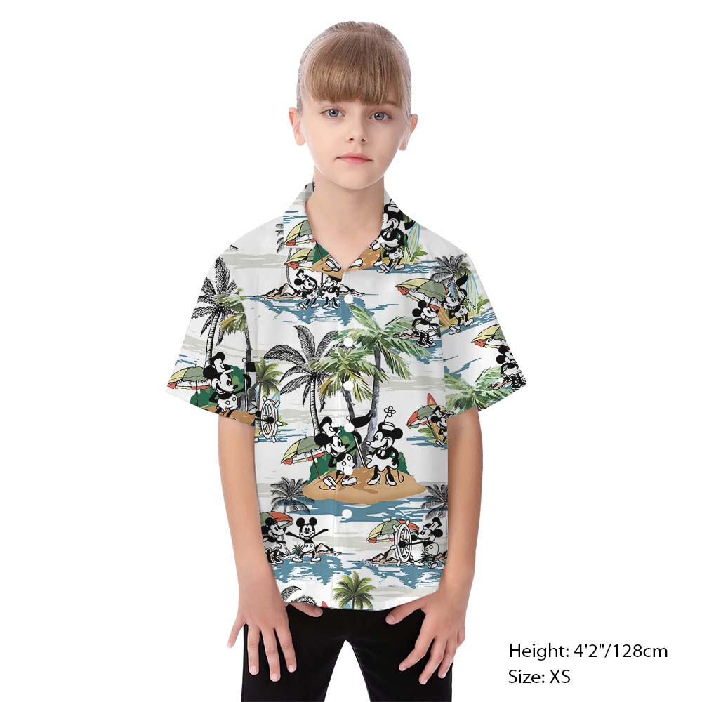 Island Vibe Steamboat Willie Matching Family Hawaiian Outfits