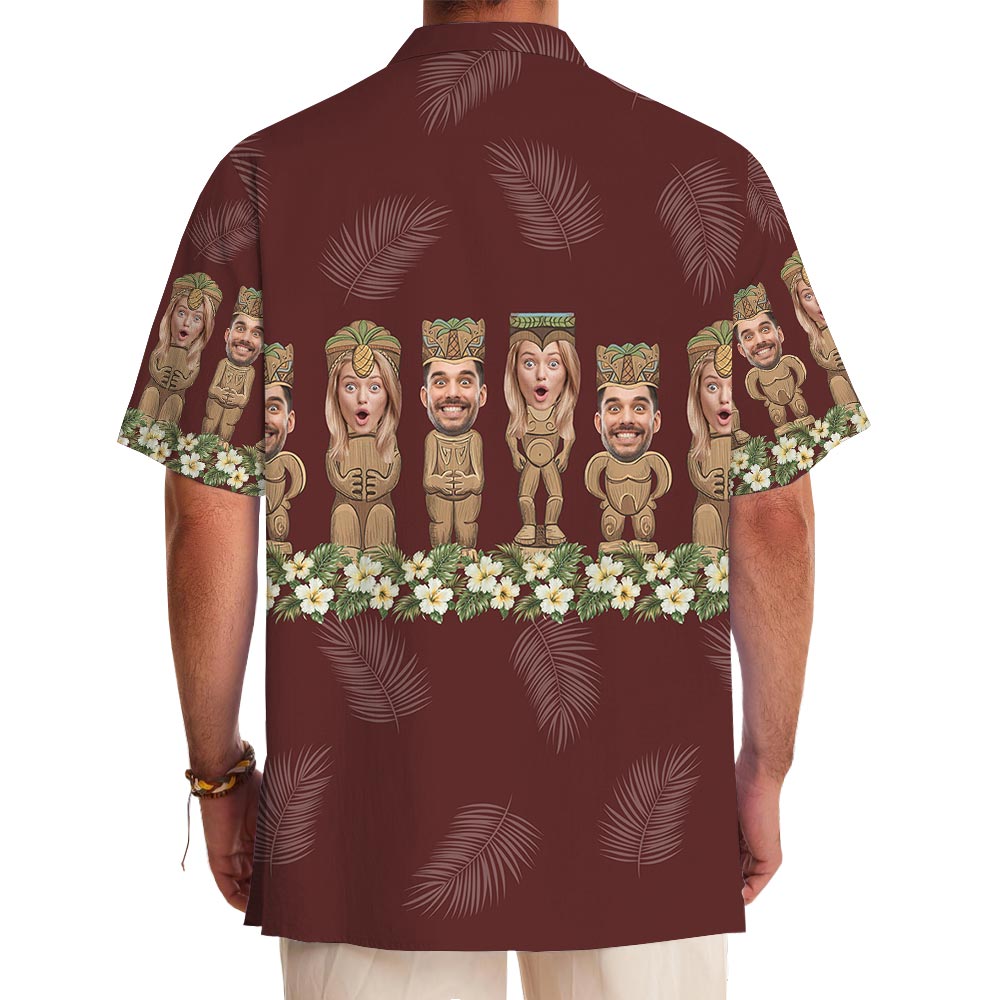 Unique Personalized Tiki Hawaiian Shirt With Your Faces