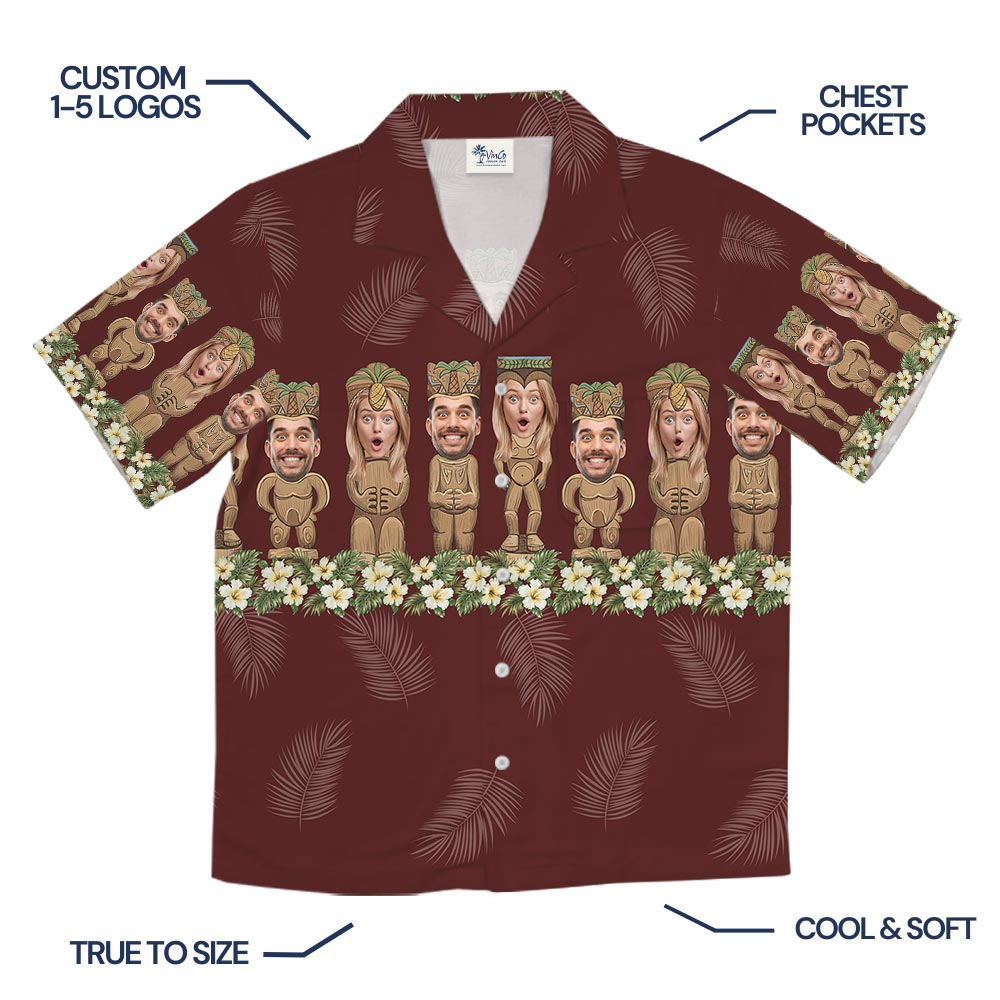 Unique Personalized Tiki Hawaiian Shirt With Your Faces