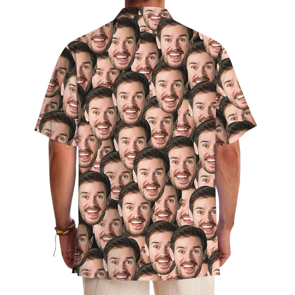 Funny Custom Multiple Faces Button Up Shirt