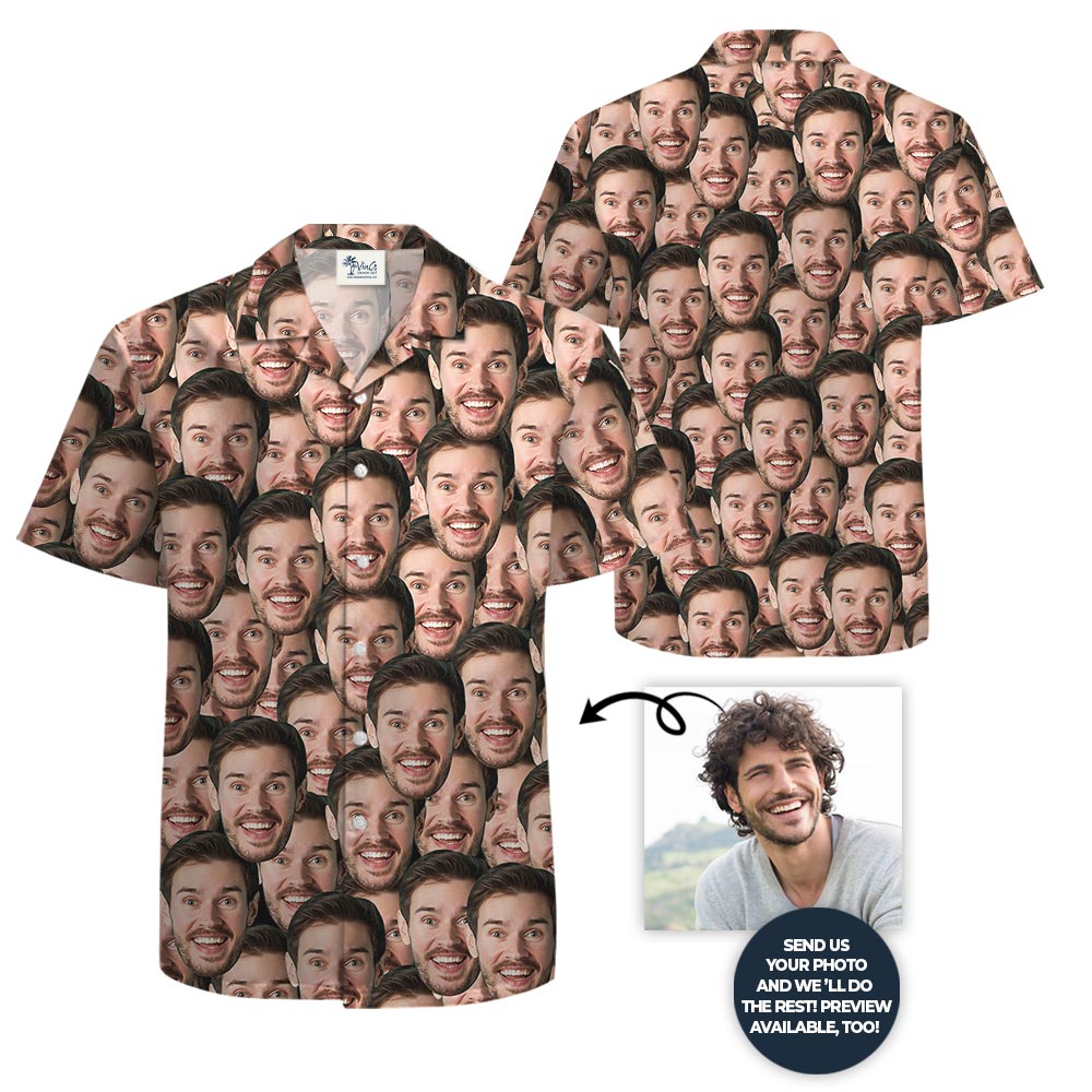 Funny Custom Multiple Faces Button Up Shirt