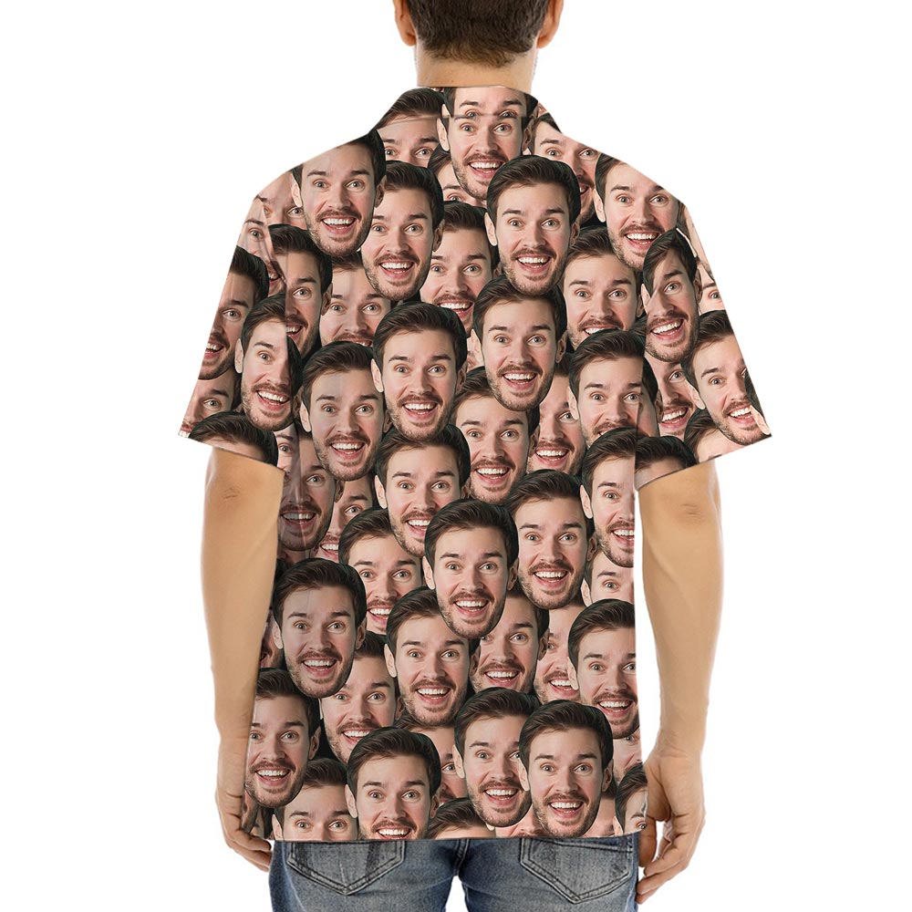 Funny Custom Multiple Faces Button Up Shirt