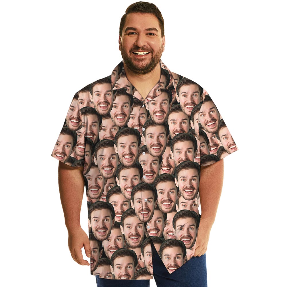 Funny Custom Multiple Faces Button Up Shirt