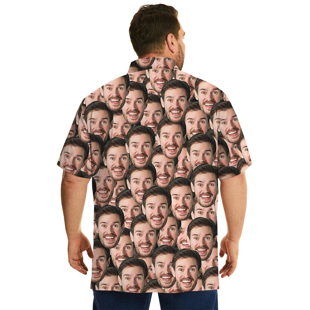 Funny Custom Multiple Faces Button Up Shirt