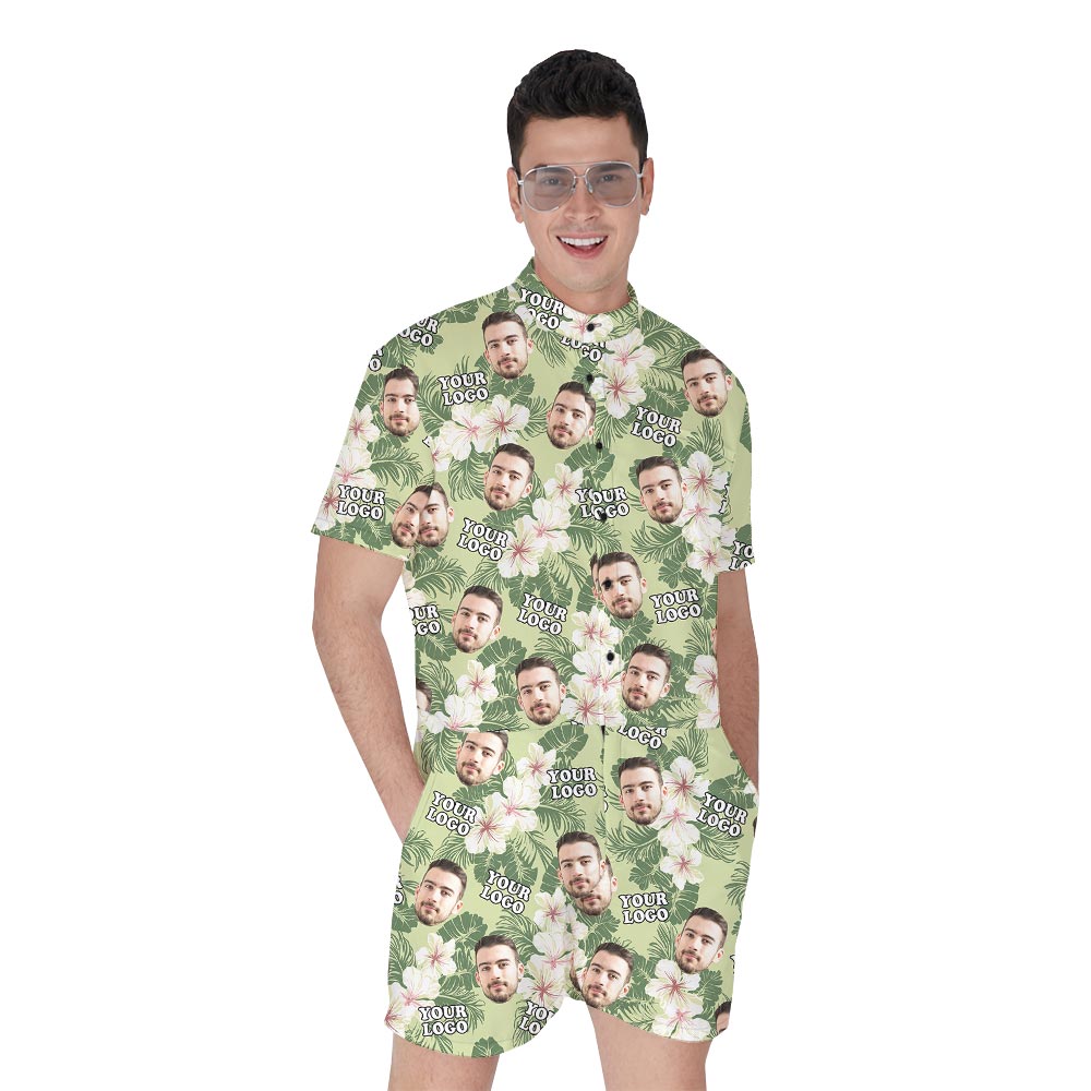 Funny Floral Custom Face Hawaiian Romphim - variant image 1
