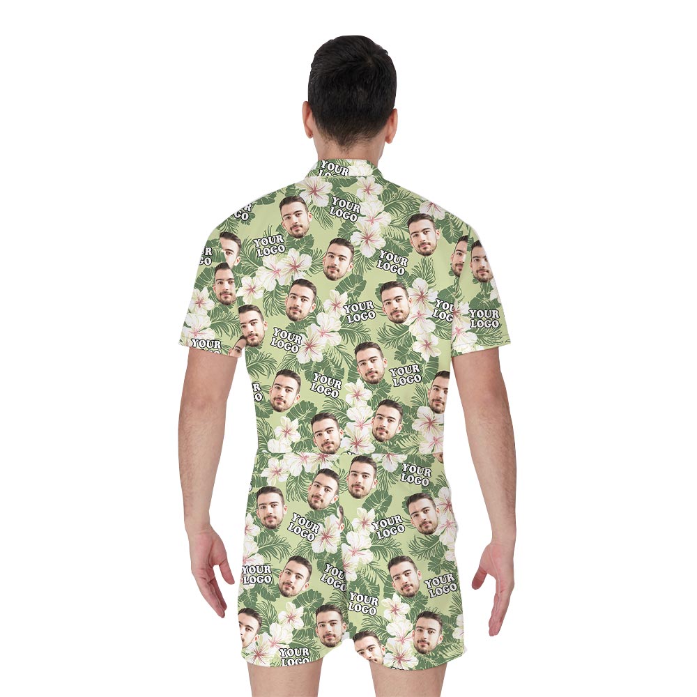 Funny Floral Custom Face Hawaiian Romphim