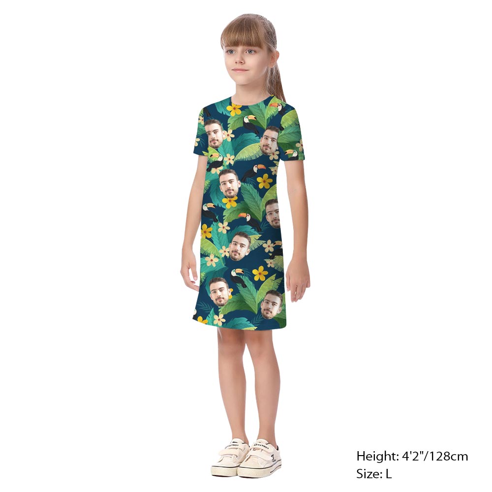 Custom Photo Tropical Toucan Matching Family Hawaiian Shirt Dress