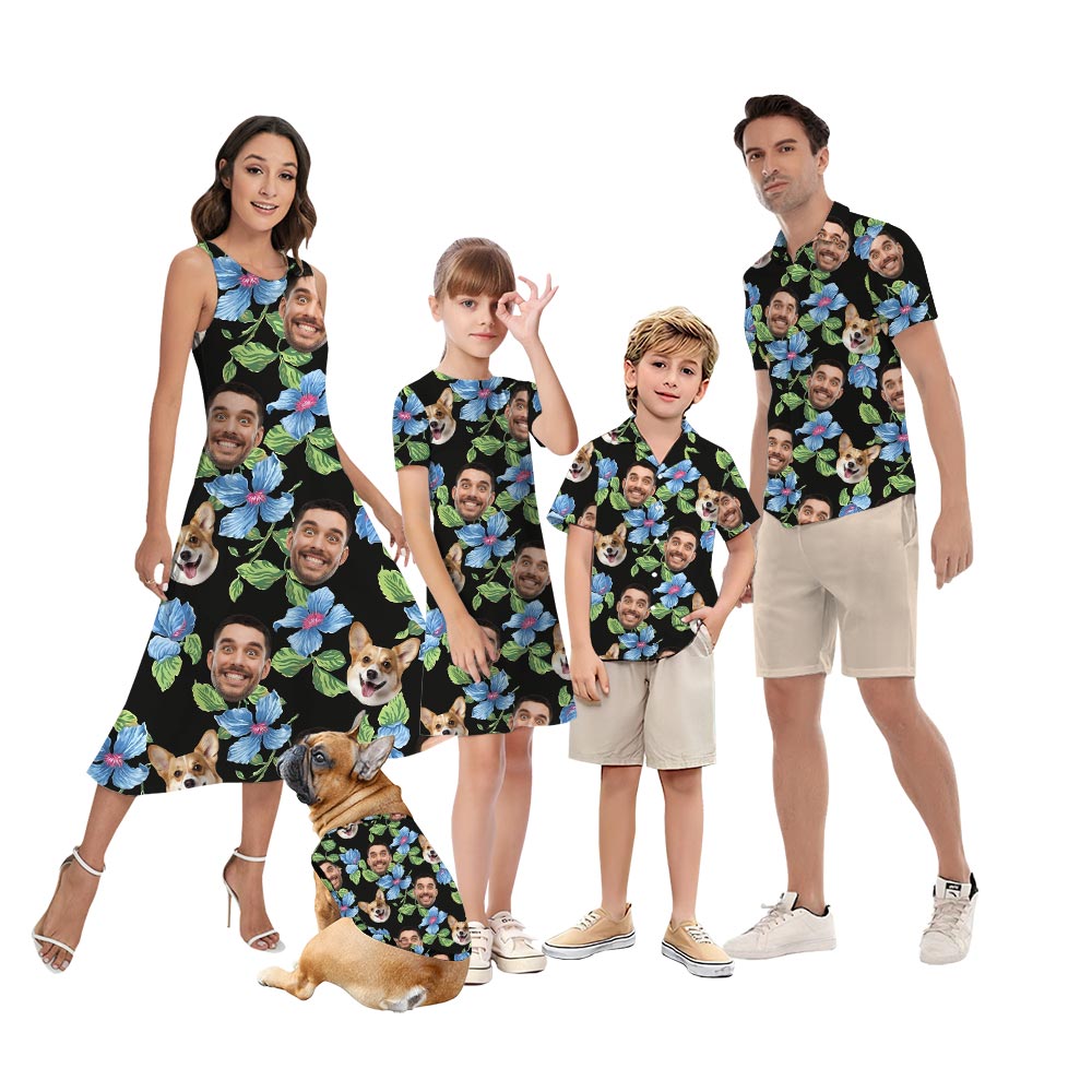 Custom Dog And Owner Matching Hawaiian Shirt Dress - variant image 1
