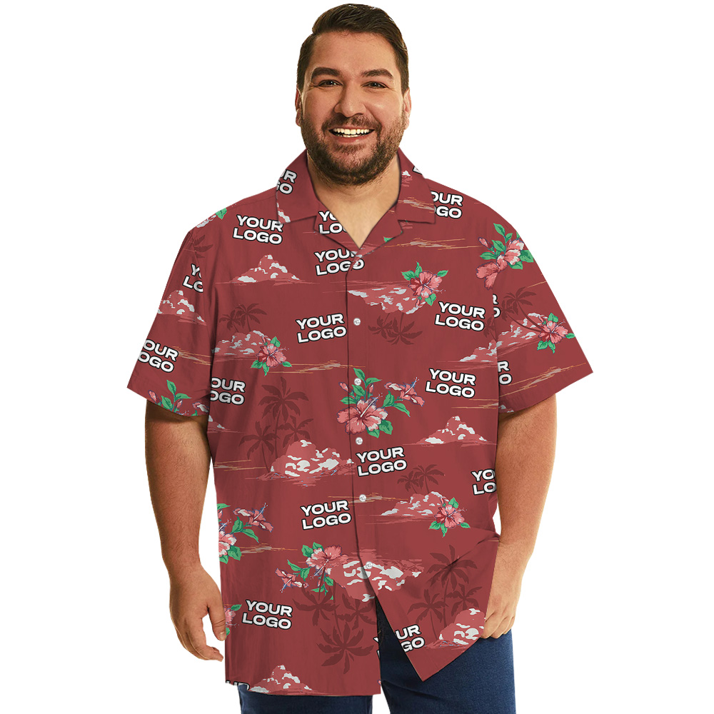 Tropical Hawaiian Shirt With Custom 1-4 Logos - variant image 1