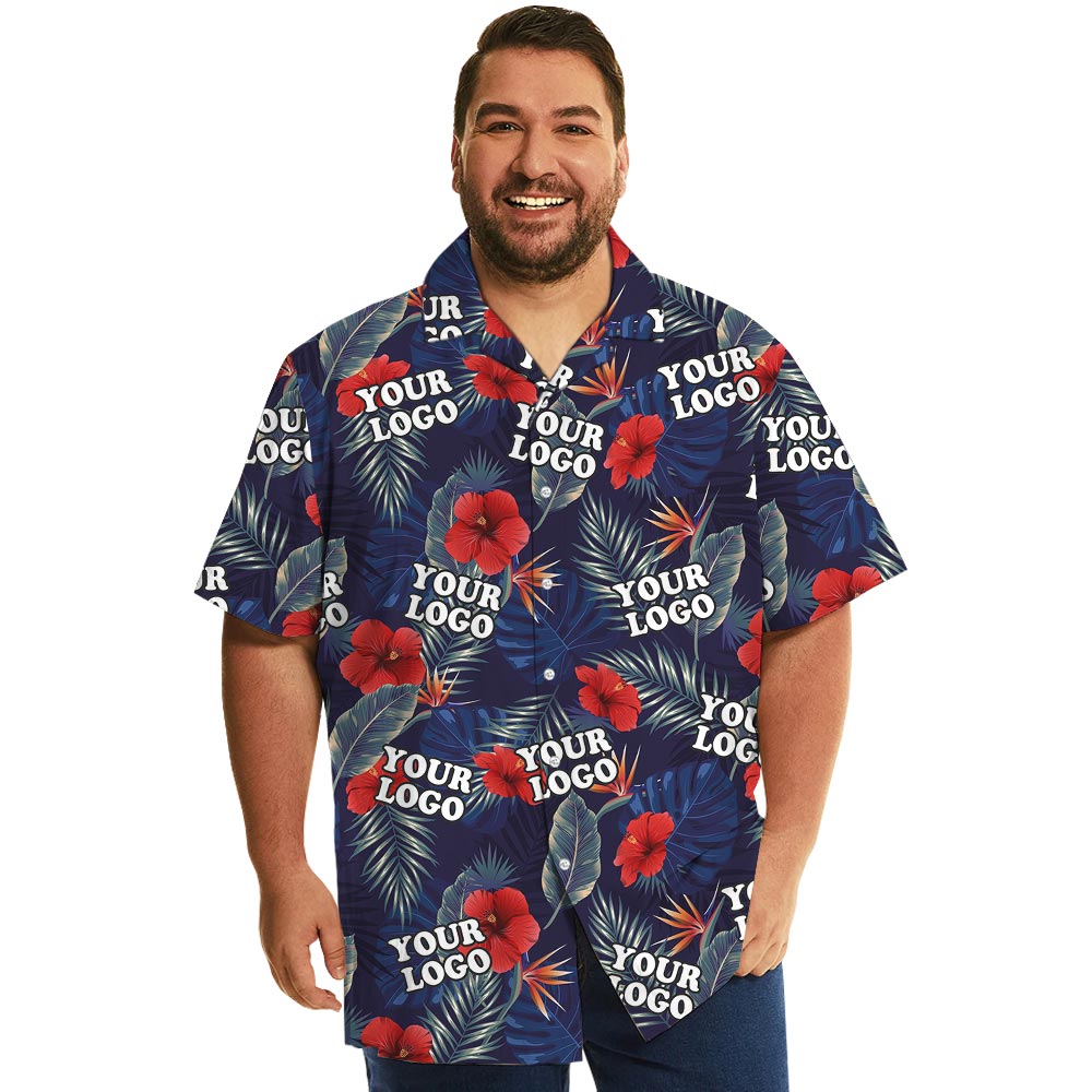 Unique Personalized Navy Tropical Shirt Button Up - variant image 1