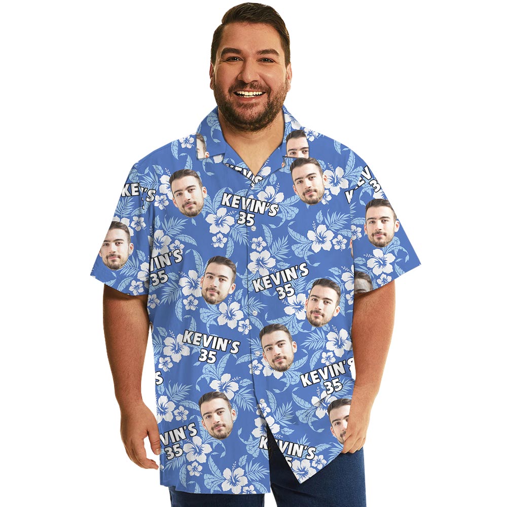 Custom Face And Age Hawaiian Shirts - variant image 1