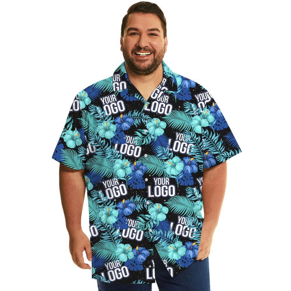 Floral Custom Company Logo Aloha Beach Shirt - variant image 1