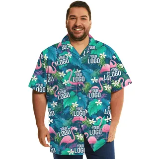 Logo Personalized Flamingo Tropical Shirts Bulk Order