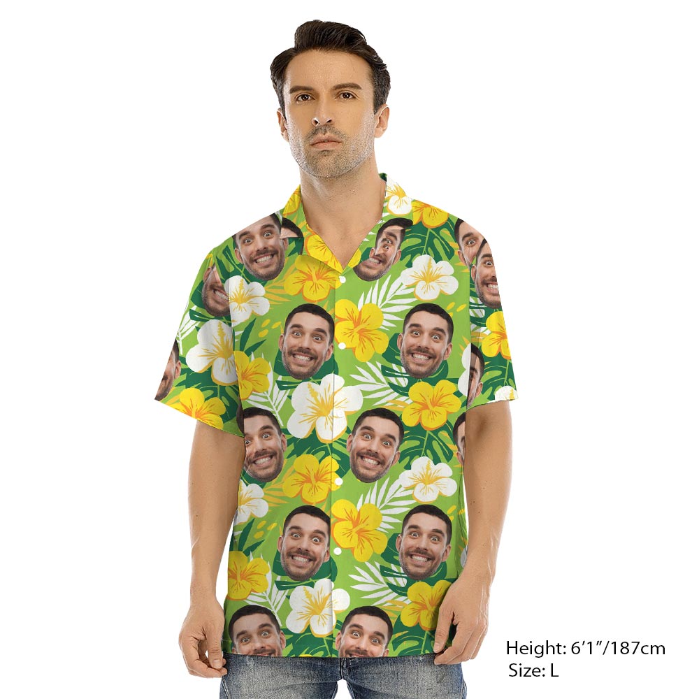 Funny Green Men And Women Matching Hawaiian Outfit