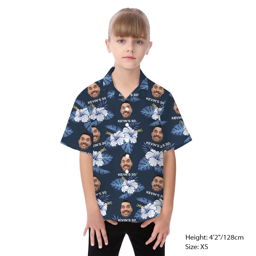 Custom Family Face Matching Aloha Outfits Navy