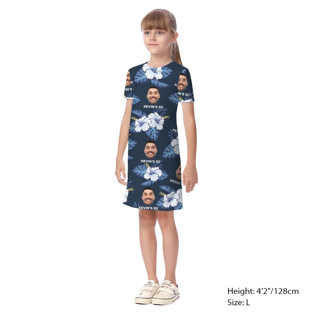 Custom Family Face Matching Aloha Outfits Navy