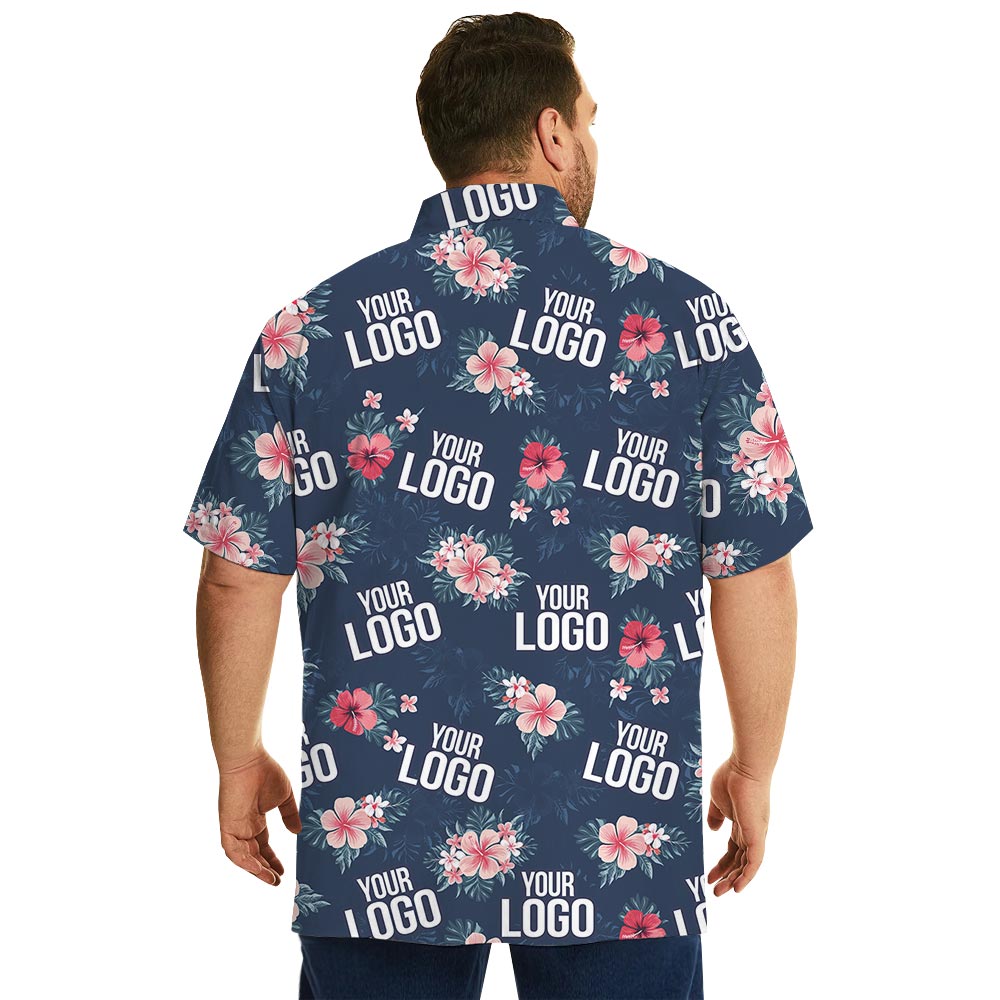 Tropical Flowers Aloha Shirt Custom Logo And Face