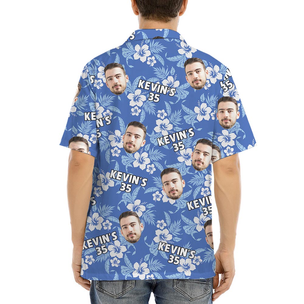 Custom Face And Age Hawaiian Shirts