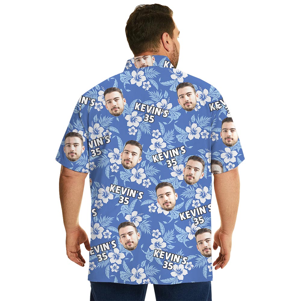 Custom Face And Age Hawaiian Shirts
