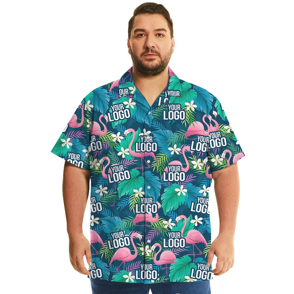Logo Personalized Flamingo Tropical Shirts Bulk Order