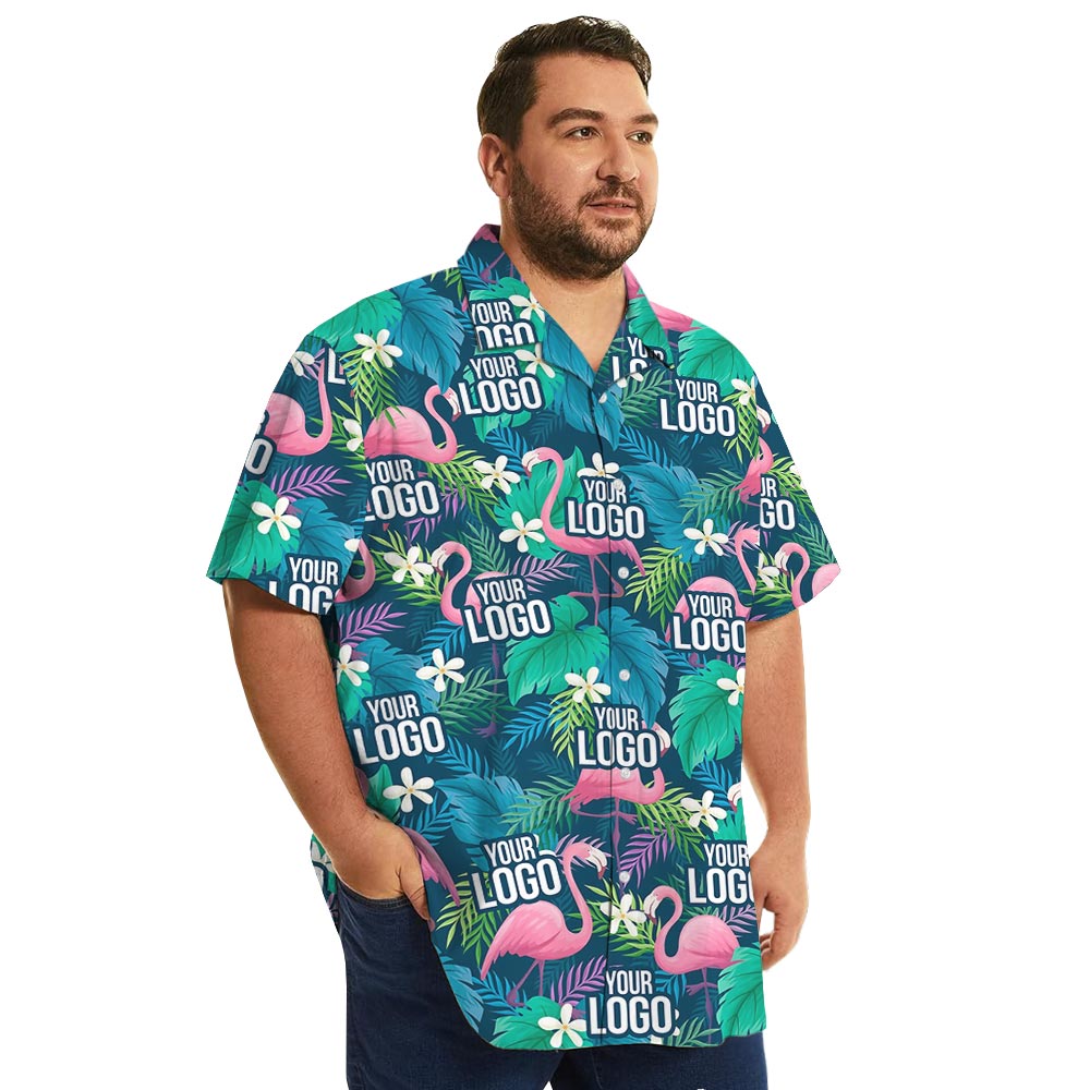 Logo Personalized Flamingo Tropical Shirts Bulk Order