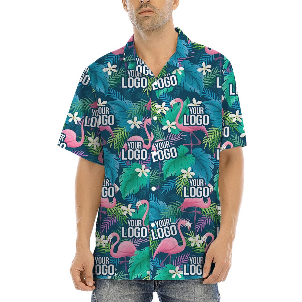 Logo Personalized Flamingo Tropical Shirts Bulk Order