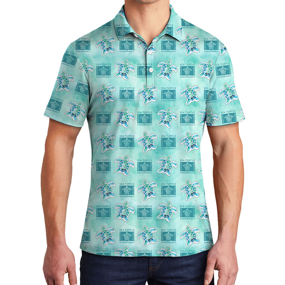 Custom Logo Sea Turtle Polo Shirt For Team Or Group - variant image 1