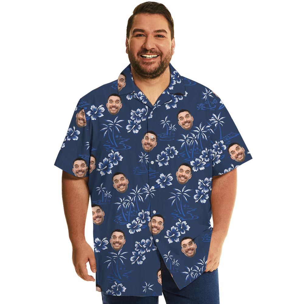 Personalized Navy Beach Shirt With Your Photo - variant image 1