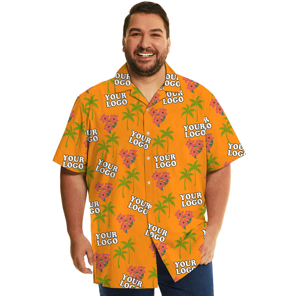 Custom Company Logo Floral Aloha Shirt - variant image 1